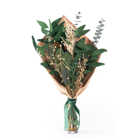 Hand Gathered Holiday Farmhouse 16"  Dried Floral Bouquet | Winter Grains