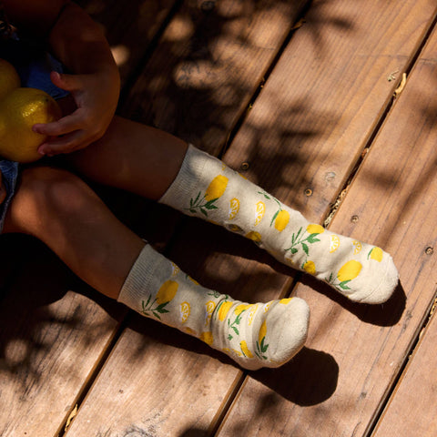 Kids Socks that Plant Trees | Beige Lemons