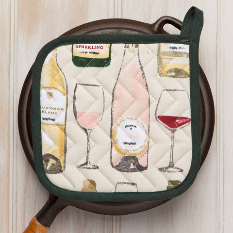 Chef Potholder | Wine Glasses & Bottles