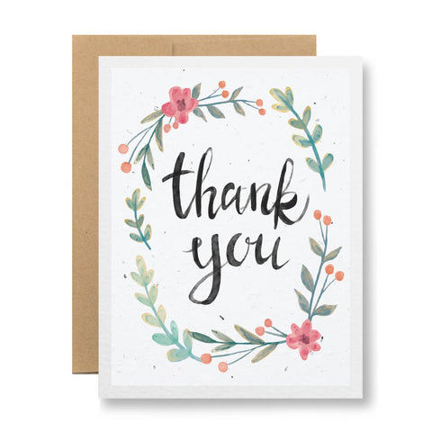 Plantable Seed Paper Greeting Card |Thank you