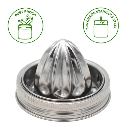 Stainless Steel Juicing Lid For Wide Mouth Mason Jars