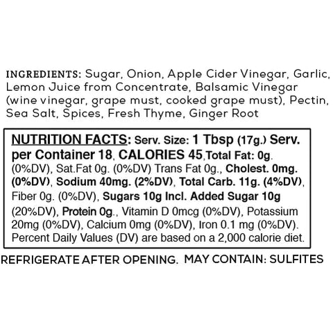 Caramelized Onion Balsamic Jam – Savory Spread | 11.25oz