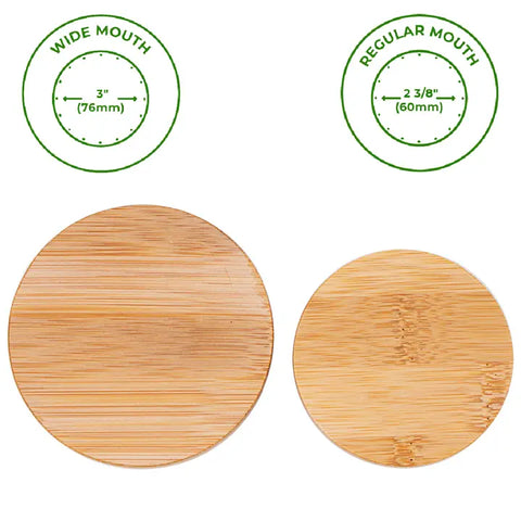 Bamboo Storage Stopper Lids For Mason Jars