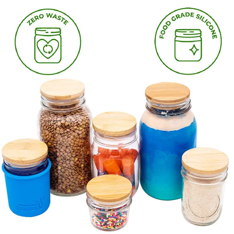 Bamboo Storage Stopper Lids For Mason Jars