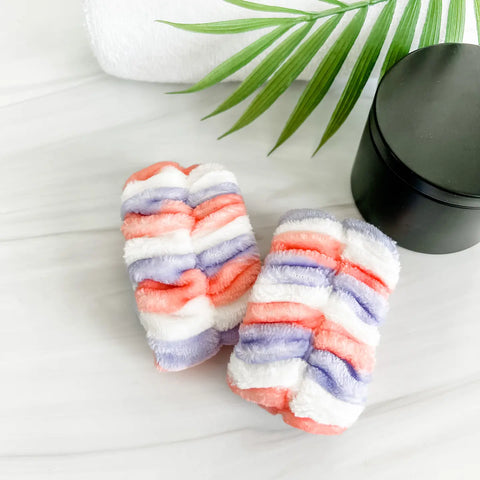 Spa Wrist Washband Set, Face Washing Scrunchie Towel Pair